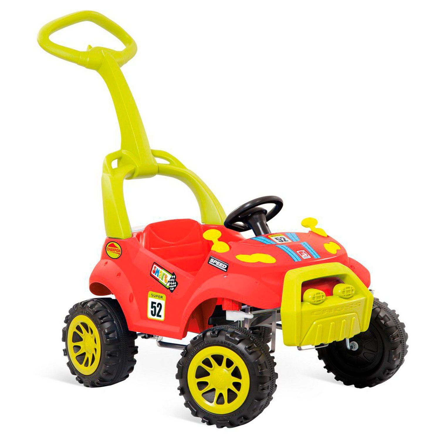 Carrinho Passeio Brinquedo Infantil Pedal Truck Motoca Guia Cor