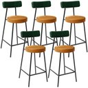 Ver imagem 1 de Kit 05 Banquetas Baixa Cozinha Sala Jantar Bancada Milão L02 Facto Verde Couríssimo Whisky - lyam de