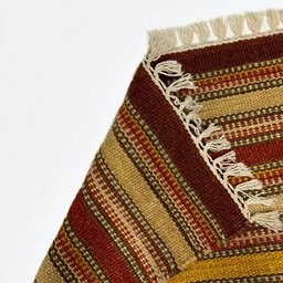 Tapete para Sala Quarto Kilim Stripe 123x181 Cm 70438 Terracota Amarelo Verde - 3