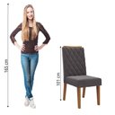 Ver imagem 4 de Conjunto com 2 Cadeiras Estofadas Veludo Sala de Jantar Bele Viero