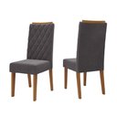 Ver imagem 1 de Conjunto com 2 Cadeiras Estofadas Veludo Sala de Jantar Bele Viero