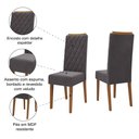 Ver imagem 3 de Conjunto com 2 Cadeiras Estofadas Veludo Sala de Jantar Bele Viero