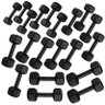 Kit Halteres Dumbells Sextavado Ferro 12 Ao 30kg Pares - 1