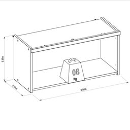 Armário Aéreo Simples 80cm Allure Linea Brasil - 4