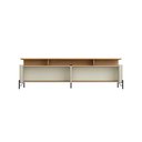 Ver imagem 4 de Rack para Sala 220cm com Portas Brise Pés em Metal 100% Mdf