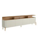 Ver imagem 2 de Rack para Sala 220cm com Portas Brise Pés em Metal 100% Mdf