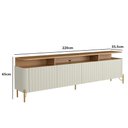 Ver imagem 3 de Rack para Sala 220cm com Portas Brise Pés em Metal 100% Mdf