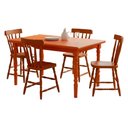 Ver imagem 1 de Mesa Retangular 126x80 04 Cadeiras Madeira Macica Pes Torneados Marjori - Mel Brilho