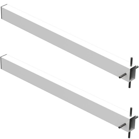 2 Suportes Pia Chumbar Bancada Mesa 60 Cm - Branco