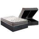 Ver imagem 1 de Cama Box Baú Queen + Colchão Molas Kappesberg Ensacadas Serene + Base Crc Courano Gray