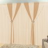 Cortina Rafaela Palha/Avelã 3,00 X 2,80M - 3