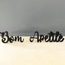 Ver imagem 3 de Palavra Bom Apetite - Decoração, Enfeite - Toque 3D:Preto