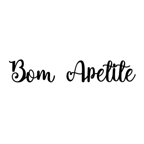Palavra Bom Apetite - Decoração, Enfeite - Toque 3D:Preto
