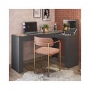 Ver imagem 2 de Mesa Escrivaninha Penteadeira Canto Camarim com Espelho:preto