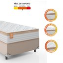 Ver imagem 5 de Cama Box Solteiro Colchão Molas Ensacadas Real 88x188x65cm Branco / Bege - Suporta até 130Kg