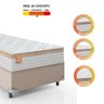 Cama Box Solteiro Colchão Molas Ensacadas Real 88x188x65cm Branco / Bege - Suporta até 130Kg - 5