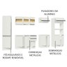 Armário de Cozinha Completa 100% MDF 300 cm Frentes Branco Smart Madesa 01 - 5