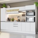 Ver imagem 1 de Armário de Cozinha Completa 100% MDF 300 cm Frentes Branco Smart Madesa 01