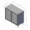 Ver imagem 2 de Balcão Aparador 2 Portas de Vidro 90cm Refresh Brv Móveis