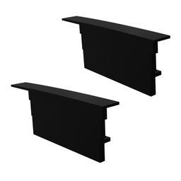 Kit Acessórios Taschibra para Perfil Embutir 2,5x6,2cm Zenith 62 Preto - 1