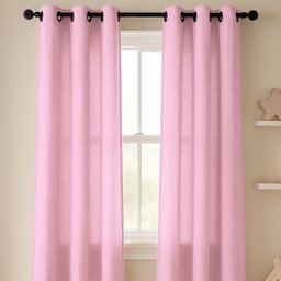 Cortina Rústica Premium 2,00x2,30 para Sala Quarto Rosa - 1
