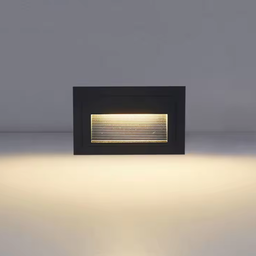 7 Balizador Led 4x2 Deitada de Embutir 2w Luz Branco Quente:preto - 5