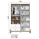 Ver imagem 3 de Dormitório Infantil Ternura Guarda Roupa, Cômoda e Berço Branco/jequitibá com Colchão Supreme