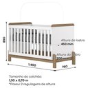 Ver imagem 5 de Dormitório Infantil Ternura Guarda Roupa, Cômoda e Berço Branco/jequitibá com Colchão Supreme