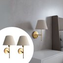Ver imagem 1 de Kit 2 Arandelas de Parede Clássica com Interruptor e Cúpula Preto Ref 19 Decoração Casa Sala Quarto