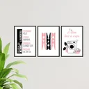 Ver imagem 1 de Kit 3 Quadros Lavanderia Alexa Lave A Roupa 24x18cm - com vidro:Madeira branca