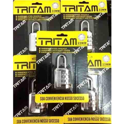 Cadeado Segredo P/ Malas E Armarios Cromado Troca Senha 22mm - 2