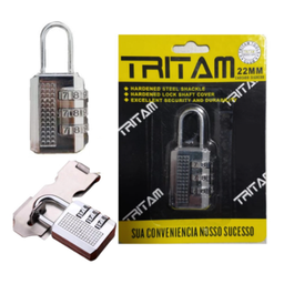 Cadeado Segredo P/ Malas E Armarios Cromado Troca Senha 22mm - 5