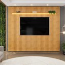 Ver imagem 1 de Painel Ripado para TV até 75 Polegadas com LED MDF 275CMX240CM Trento