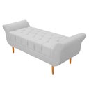 Ver imagem 1 de Recamier Estofado Ari 90 Cm Solteiro Corano Branco