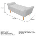 Ver imagem 4 de Recamier Estofado Ari 90 Cm Solteiro Corano Branco
