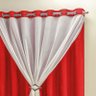 Cortina Napoli Vermelho 3,00M x 2,60M para Varão Simples - 2