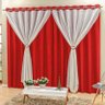 Cortina Napoli Vermelho 3,00M x 2,60M para Varão Simples - 1