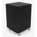 Ver imagem 1 de Armário Botijao de Gas Gabinete P com Rodinhas MDF -Organizador Multiuso Lavanderia e Cozinha -Preto