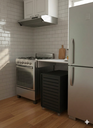 Ver imagem 2 de Armário Botijao de Gas Gabinete P com Rodinhas MDF -Organizador Multiuso Lavanderia e Cozinha -Preto