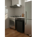 Ver imagem 2 de Armário Botijao de Gas Gabinete P com Rodinhas MDF -Organizador Multiuso Lavanderia e Cozinha -Preto