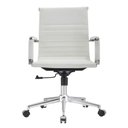 Ver imagem 3 de Kit 2 Cadeiras Giratória Baixa Office Manhattan Esteirinha Fratini Revestida em (pu) Branco Base