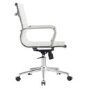Ver imagem 5 de Kit 2 Cadeiras Giratória Baixa Office Manhattan Esteirinha Fratini Revestida em (pu) Branco Base