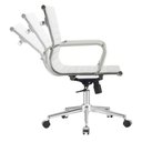 Ver imagem 6 de Kit 2 Cadeiras Giratória Baixa Office Manhattan Esteirinha Fratini Revestida em (pu) Branco Base