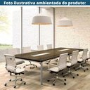 Ver imagem 7 de Kit 2 Cadeiras Giratória Baixa Office Manhattan Esteirinha Fratini Revestida em (pu) Branco Base