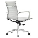 Ver imagem 4 de Kit 2 Cadeiras Giratória Baixa Office Manhattan Esteirinha Fratini Revestida em (pu) Branco Base