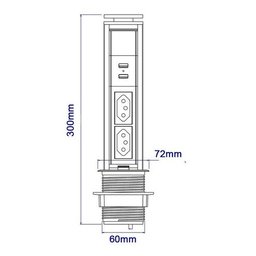 Torre Totem Manual 2 Tomada 10a 2 Usb Branca - 3