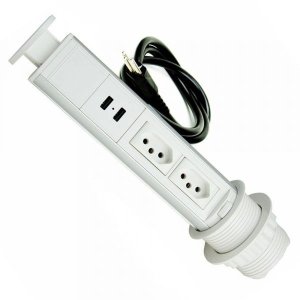 Torre Totem Manual 2 Tomada 10a 2 Usb Branca