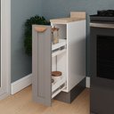 Ver imagem 2 de Balcão Porta Tempero Planejado 20cm com Tampo Arizona CabeCasa MadeiraOriginals Cinza/Branco