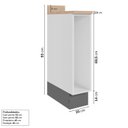 Ver imagem 4 de Balcão Porta Tempero Planejado 20cm com Tampo Arizona CabeCasa MadeiraOriginals Cinza/Branco