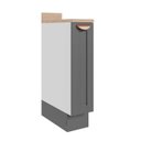 Ver imagem 3 de Balcão Porta Tempero Planejado 20cm com Tampo Arizona CabeCasa MadeiraOriginals Cinza/Branco